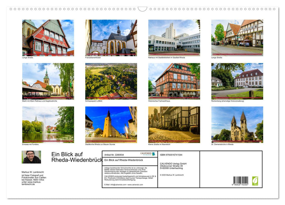 Ein Blick auf Rheda-Wiedenbrück (CALVENDO Wandkalender 2026)