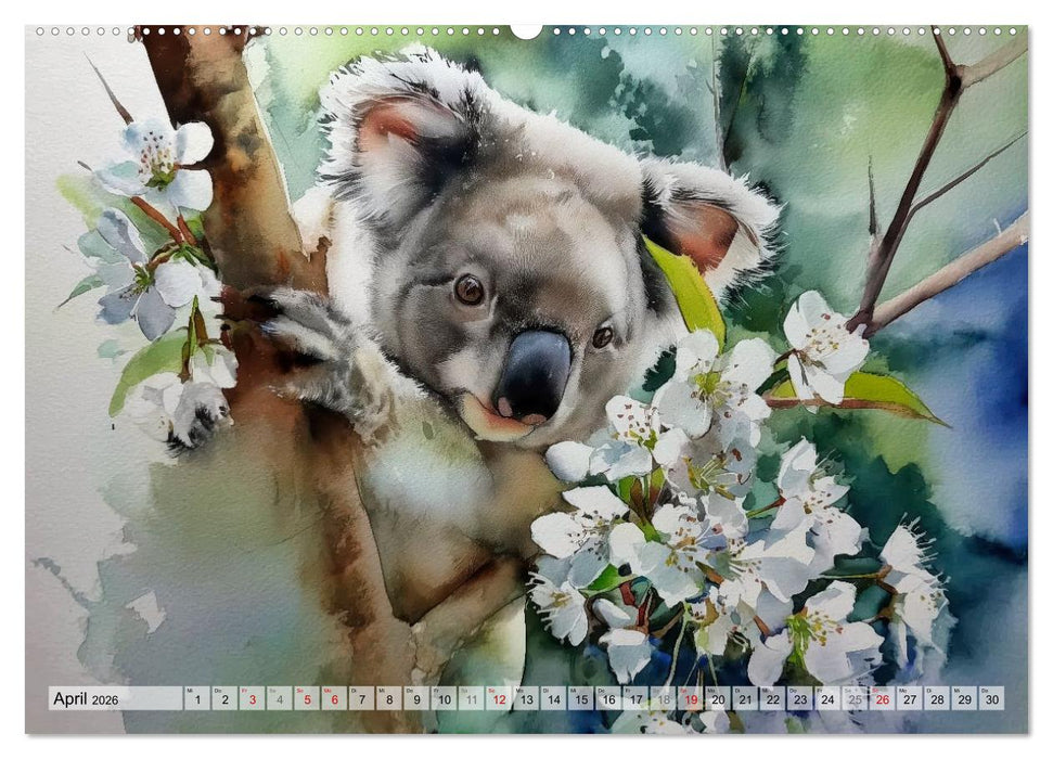 Koalas, liebenswerte kleine Schlafmützen (CALVENDO Wandkalender 2026)