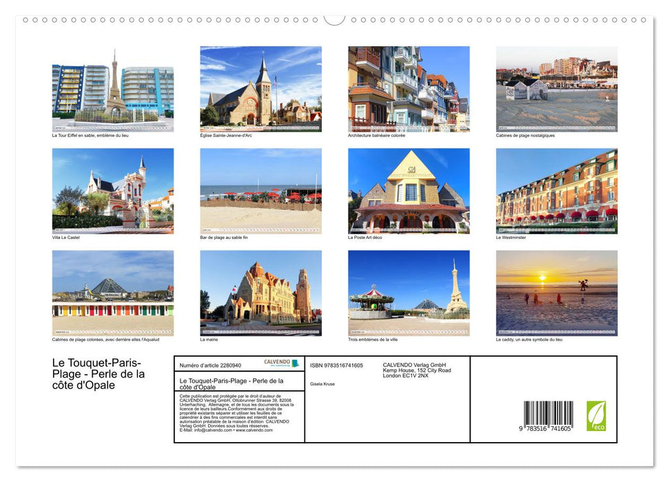 Le Touquet-Paris-Plage - Perle de la côte d'Opale (CALVENDO Calendrier supérieur 2026)