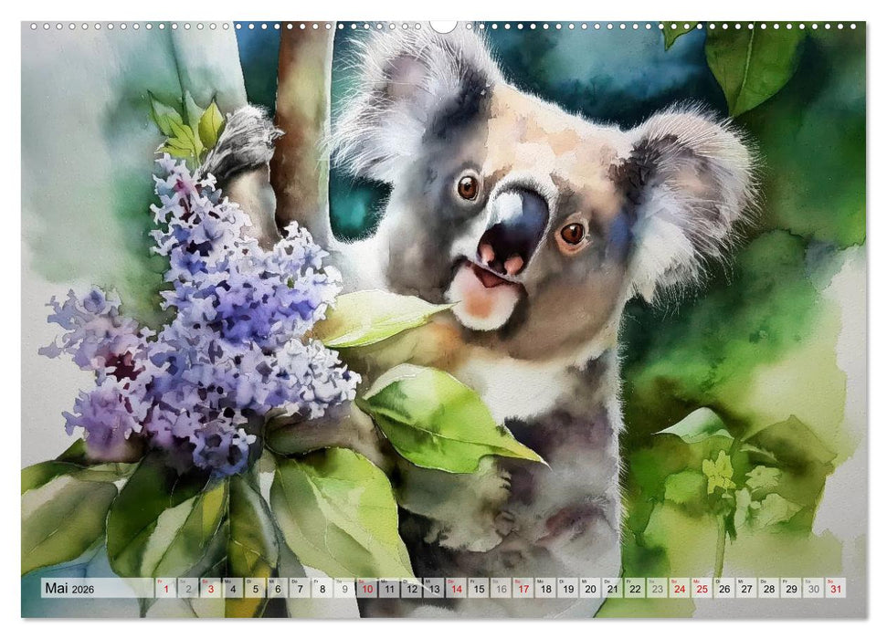 Koalas, liebenswerte kleine Schlafmützen (CALVENDO Premium Wandkalender 2026)