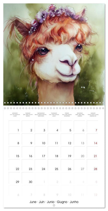Alpagas du cœur (CALVENDO Calendrier mensuel 2026)
