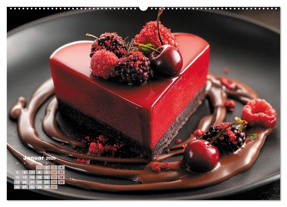Süße Verführungen - Exquisite Desserts (CALVENDO Wandkalender 2026)