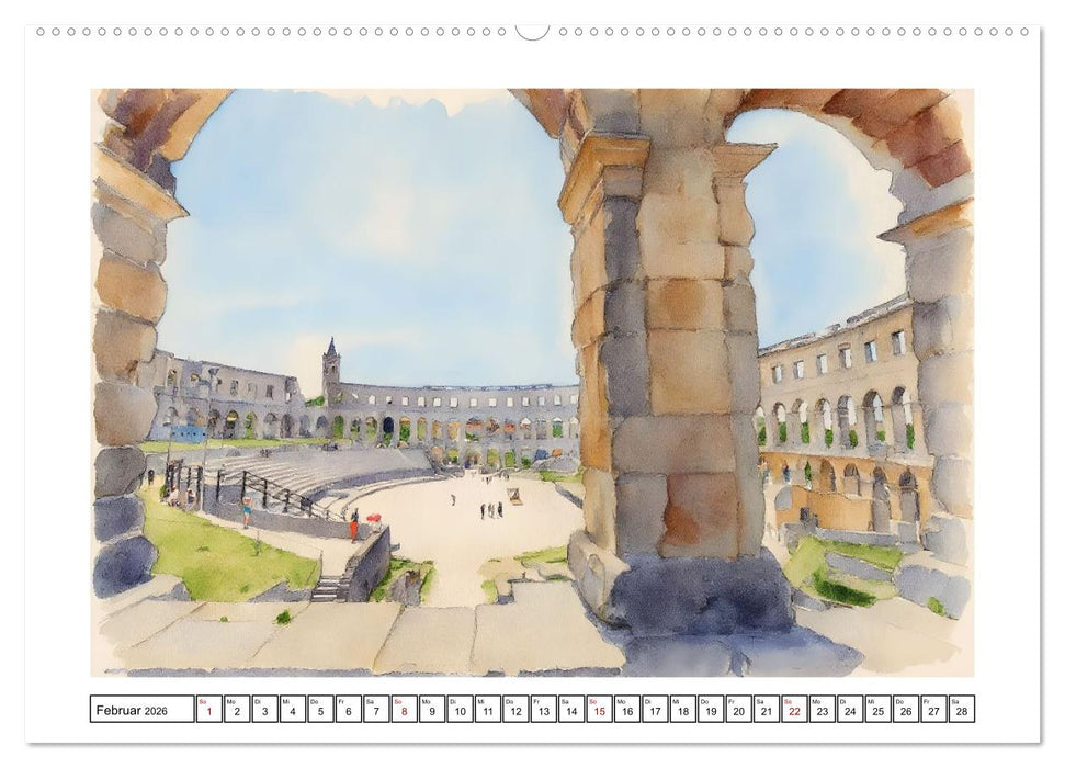 Vielfältiges Urlaubsland Kroatien (CALVENDO Wandkalender 2026)