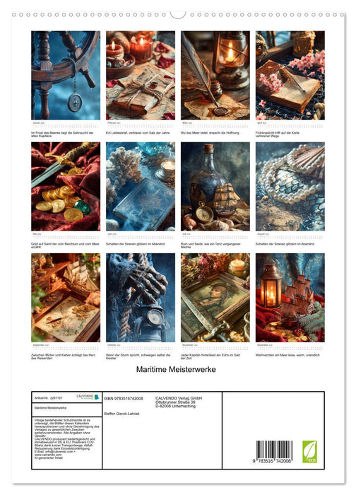 Maritime Meisterwerke (CALVENDO Premium Wandkalender 2026)