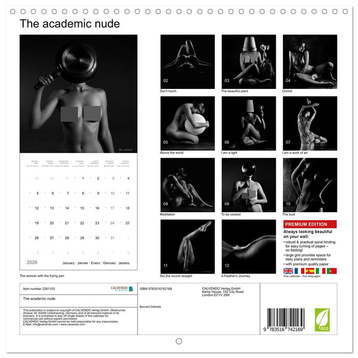 The academic nude (CALVENDO Monthly Calendar 2026)