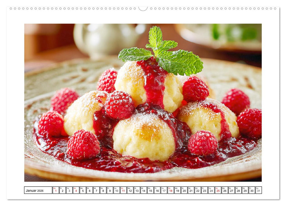 Gaumenfreuden. Das wunderschöne Österreich auf dem Teller (CALVENDO Wandkalender 2026)