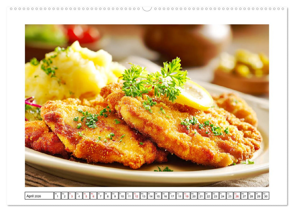 Gaumenfreuden. Das wunderschöne Österreich auf dem Teller (CALVENDO Wandkalender 2026)