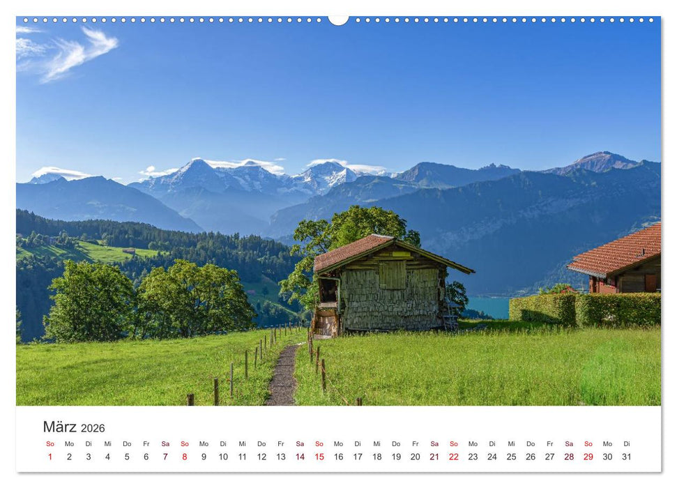 Berner Oberland - Bergwelten (CALVENDO Premium Wandkalender 2026)