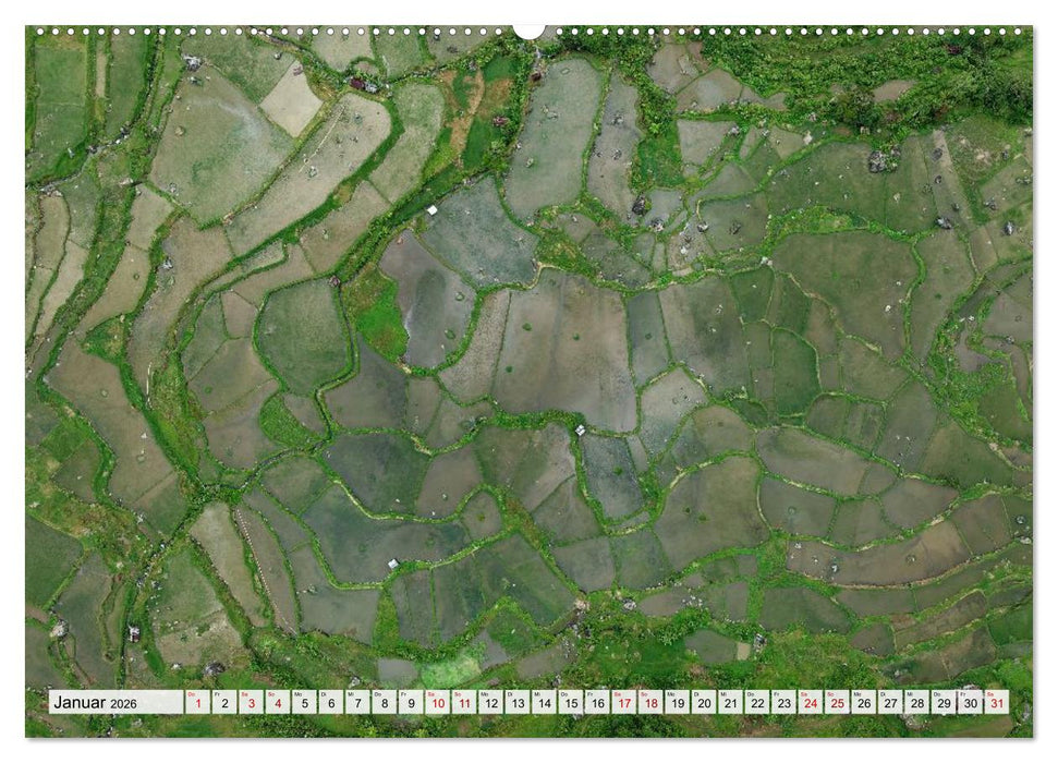 Indonesien von oben - spektakuläre Landschaften aus der Vogelperspektive (CALVENDO Wandkalender 2026)
