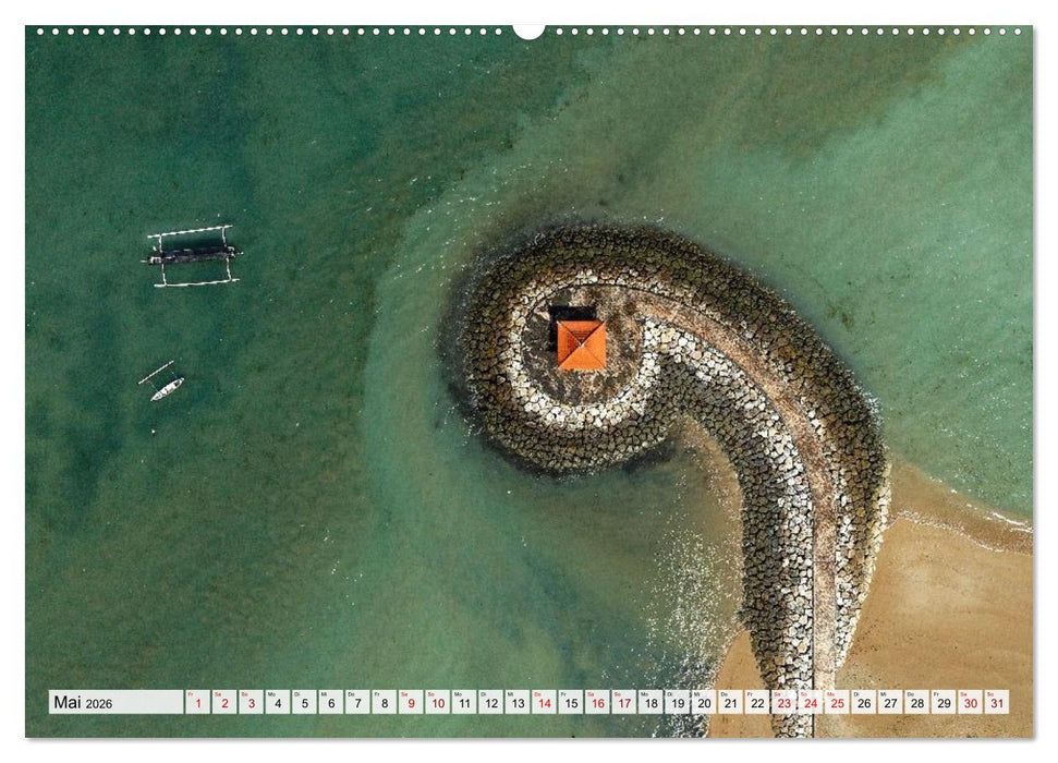 Indonesien von oben - spektakuläre Landschaften aus der Vogelperspektive (CALVENDO Wandkalender 2026)