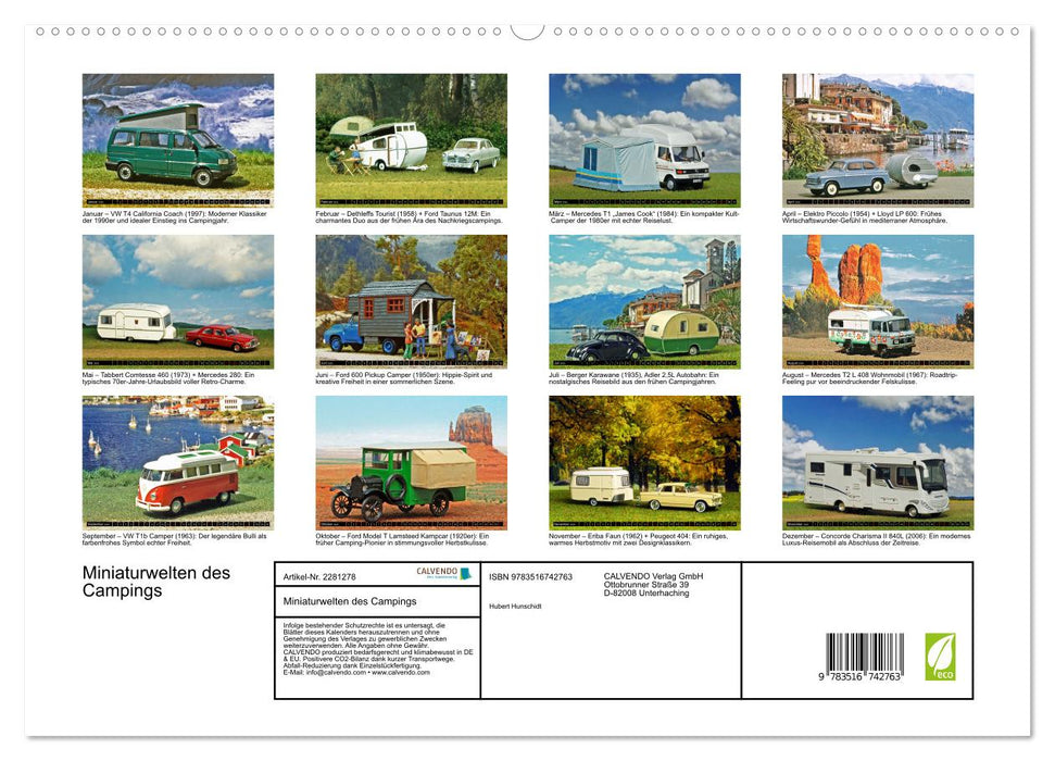 Miniaturwelten des Campings (CALVENDO Premium Wandkalender 2026)