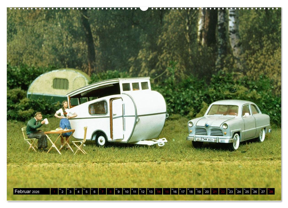 Miniaturwelten des Campings (CALVENDO Premium Wandkalender 2026)