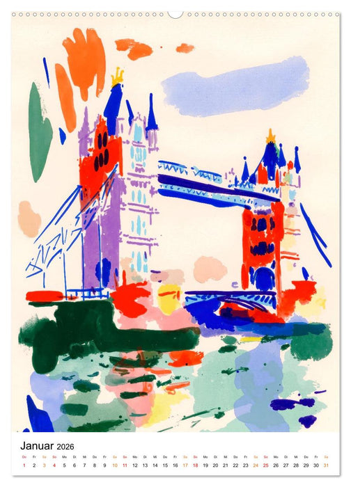 Weltblicke - Städte, Farben, Perspektiven (CALVENDO Premium Wandkalender 2026)