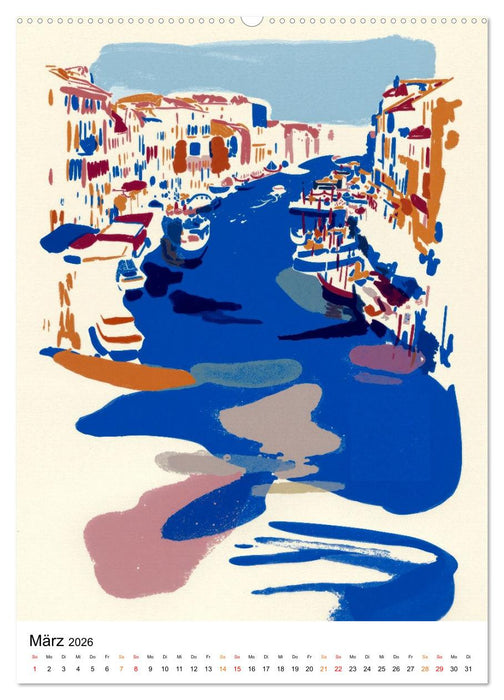 Weltblicke - Städte, Farben, Perspektiven (CALVENDO Premium Wandkalender 2026)