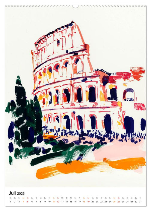 Weltblicke - Städte, Farben, Perspektiven (CALVENDO Premium Wandkalender 2026)