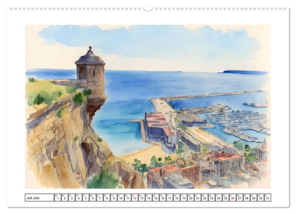 Urlaubsparadies Spanien (CALVENDO Premium Wandkalender 2026)
