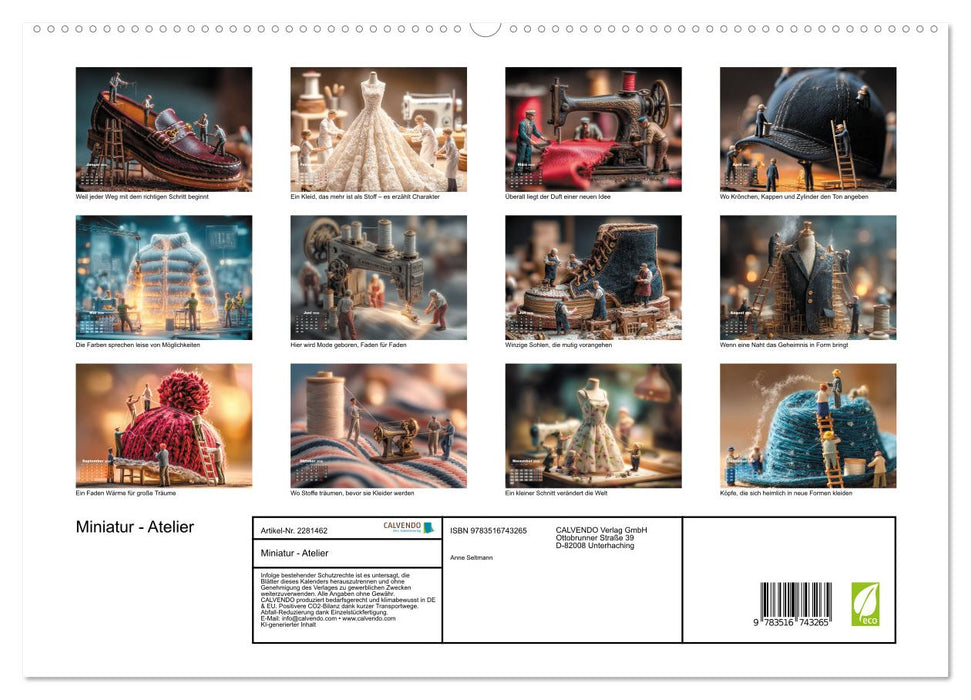 Miniatur - Atelier (CALVENDO Premium Wandkalender 2026)
