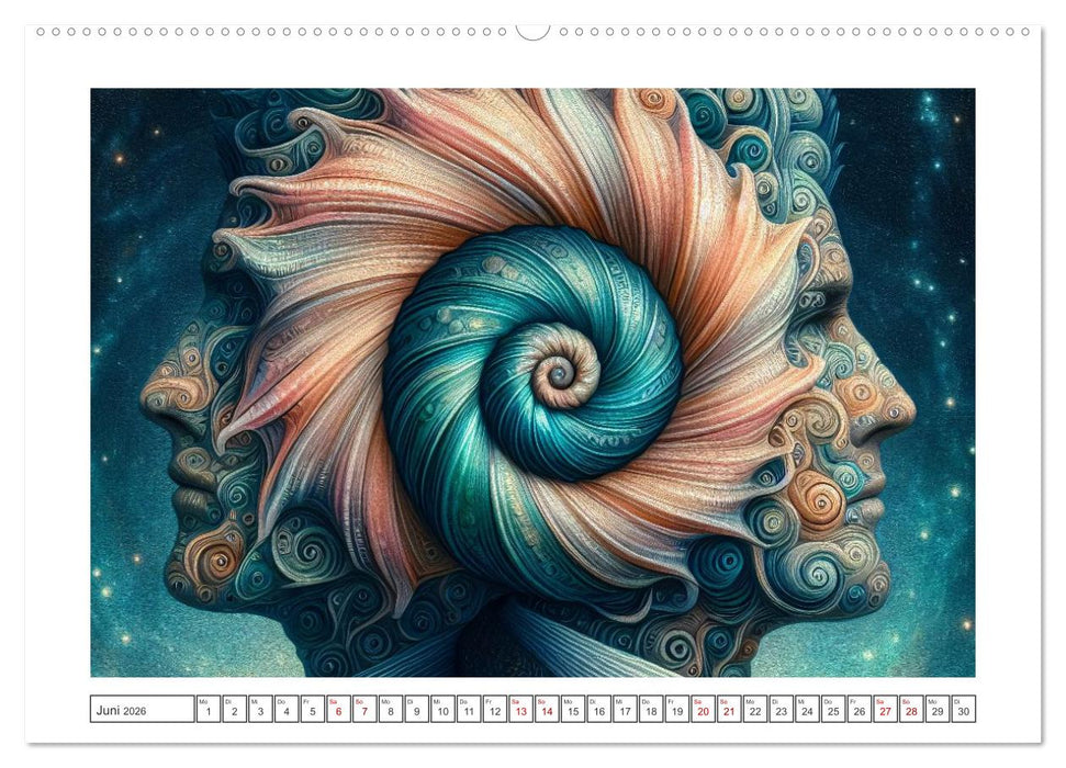 Tierkreisflüstern – Ein Jahr in kosmischen Farben (CALVENDO Premium Wandkalender 2026)