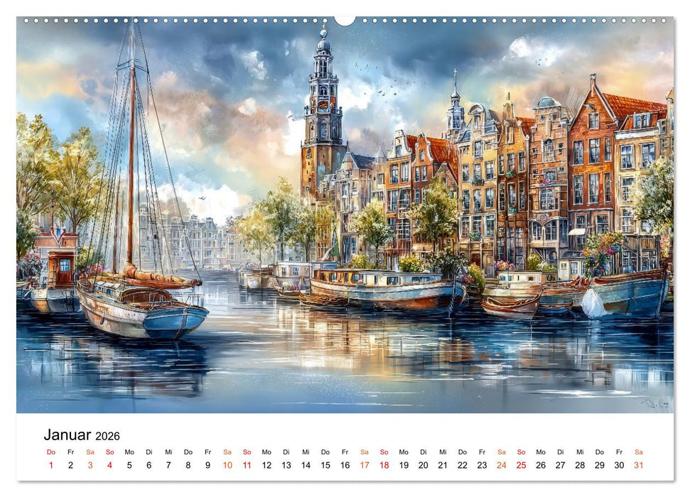 Stadtpoesie in sanften Farben (CALVENDO Wandkalender 2026)