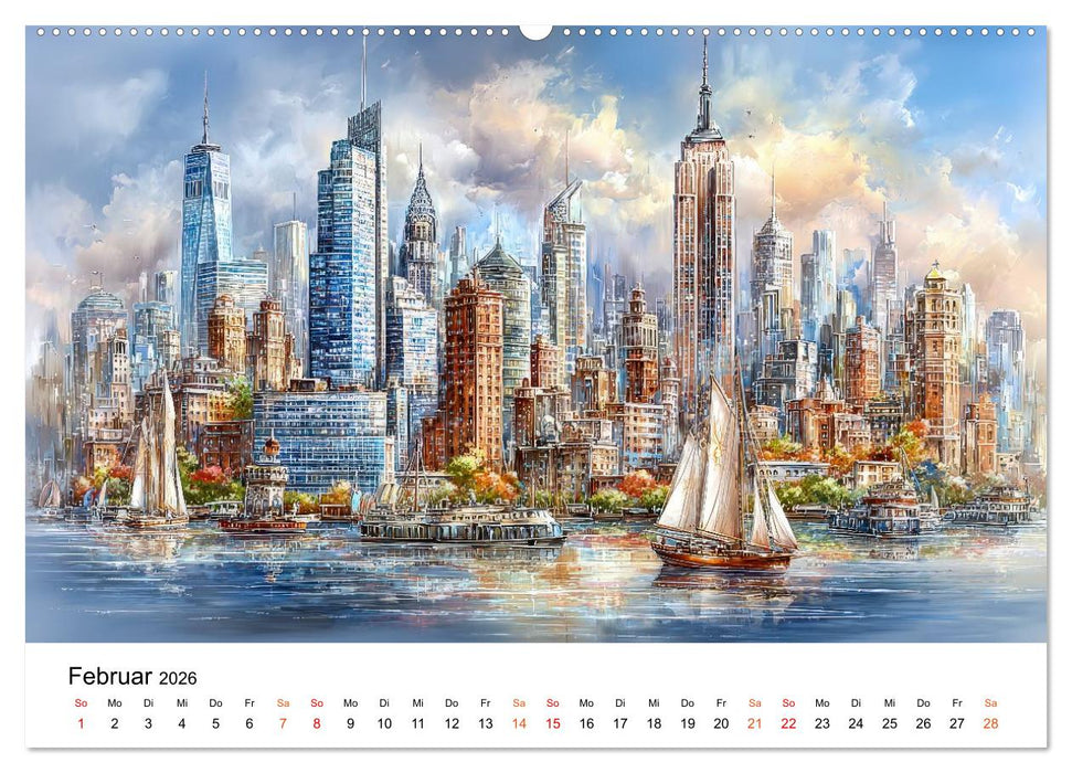 Stadtpoesie in sanften Farben (CALVENDO Wandkalender 2026)