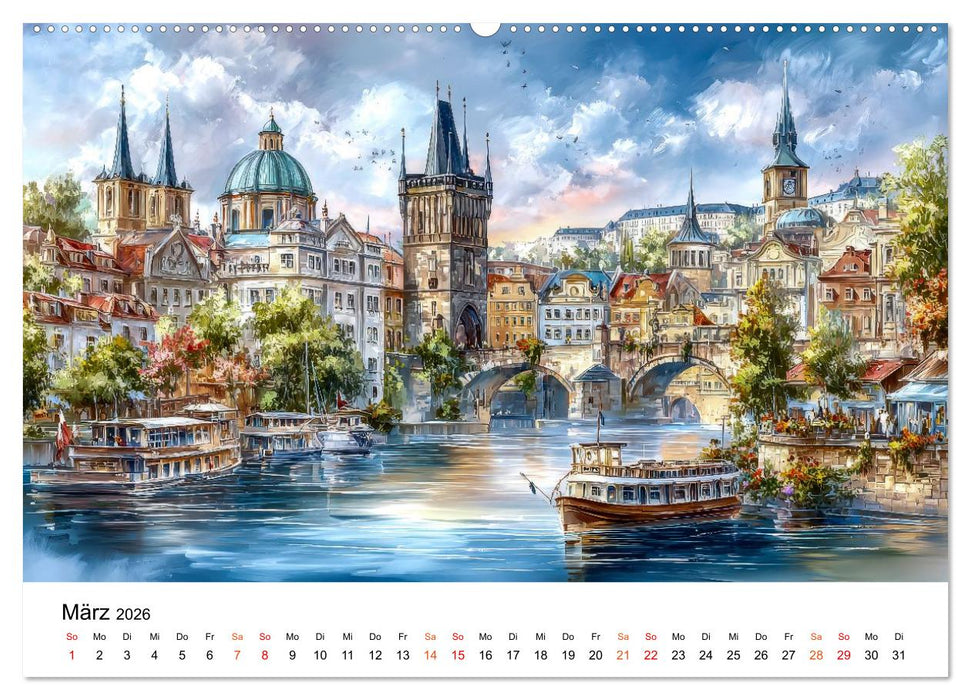 Stadtpoesie in sanften Farben (CALVENDO Wandkalender 2026)