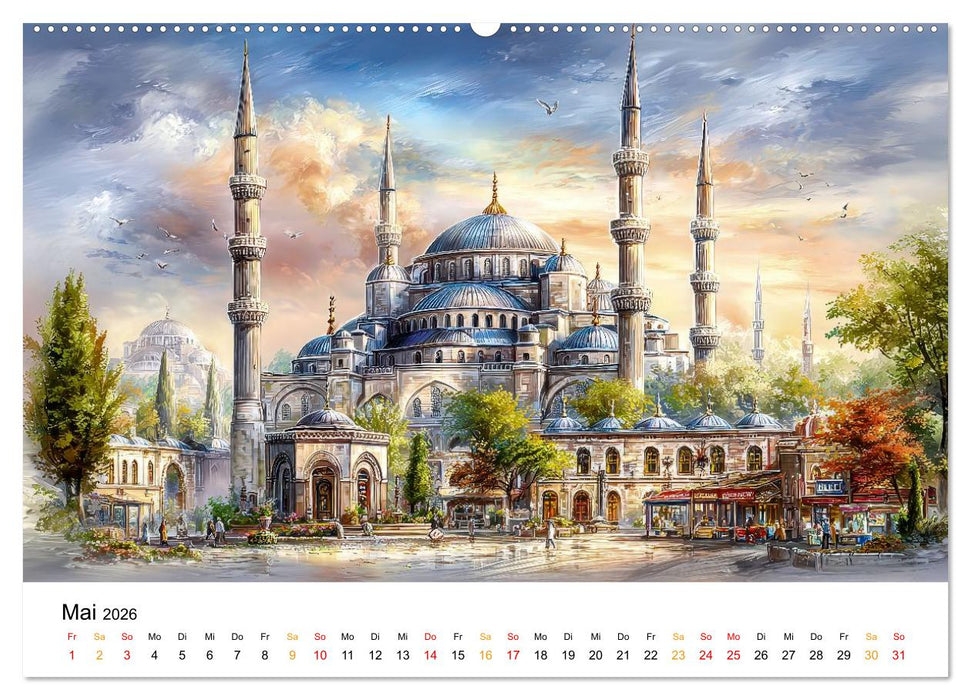 Stadtpoesie in sanften Farben (CALVENDO Wandkalender 2026)