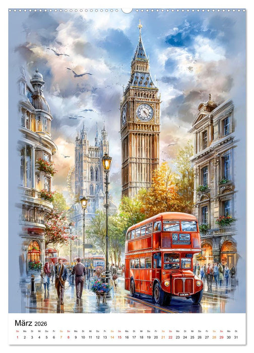 Städte im Farbenspiel (CALVENDO Wandkalender 2026)