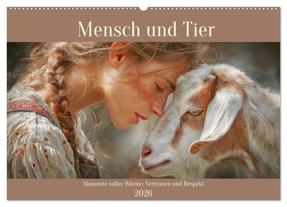 Mensch und Tier. Momente voller Wärme, Vertrauen und Respekt (CALVENDO Wandkalender 2026)
