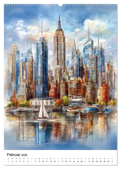 Städte im Farbenspiel (CALVENDO Premium Wandkalender 2026)