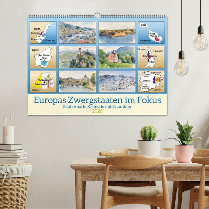Europas Zwergstaaten im Fokus (CALVENDO Wandkalender 2026)
