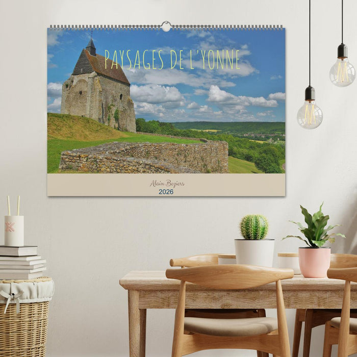 Paysages de l'Yonne (CALVENDO Calendrier mensuel 2026)