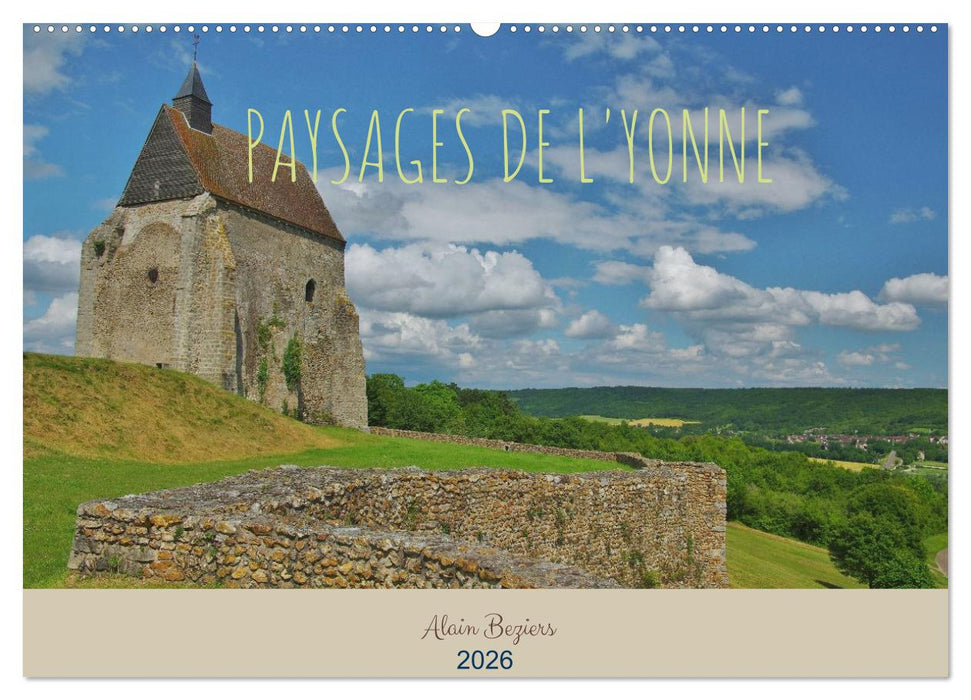 Paysages de l'Yonne (CALVENDO Calendrier mensuel 2026)