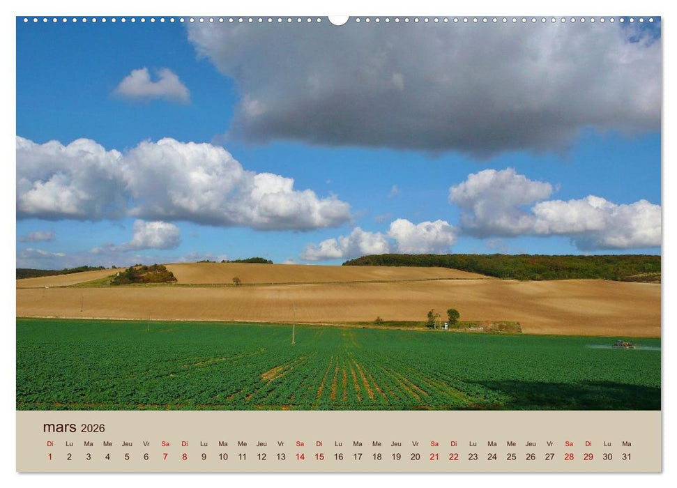 Paysages de l'Yonne (CALVENDO Calendrier mensuel 2026)