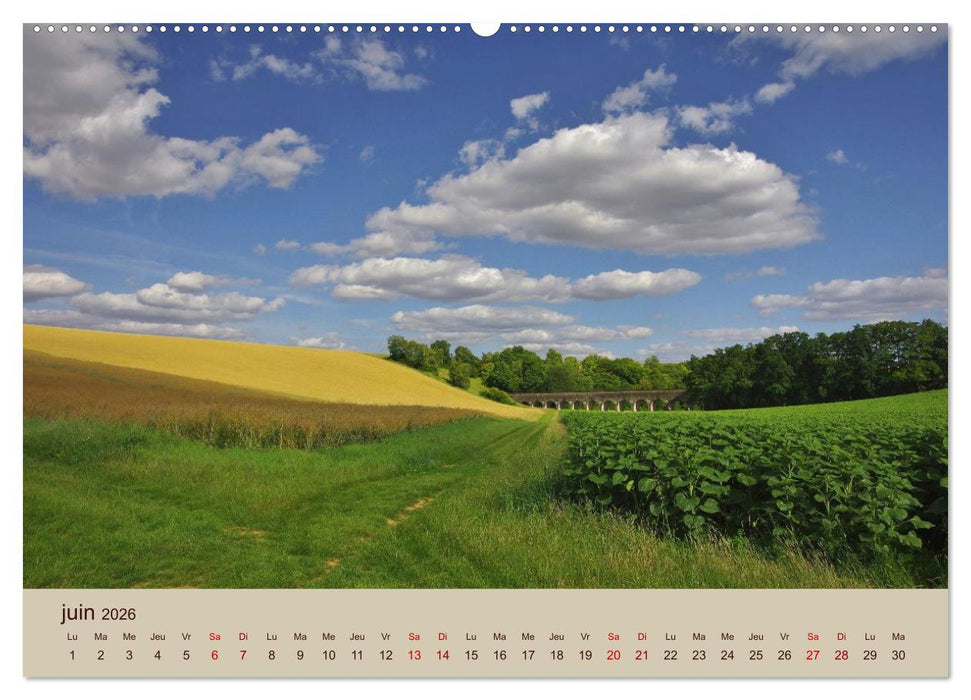 Paysages de l'Yonne (CALVENDO Calendrier mensuel 2026)