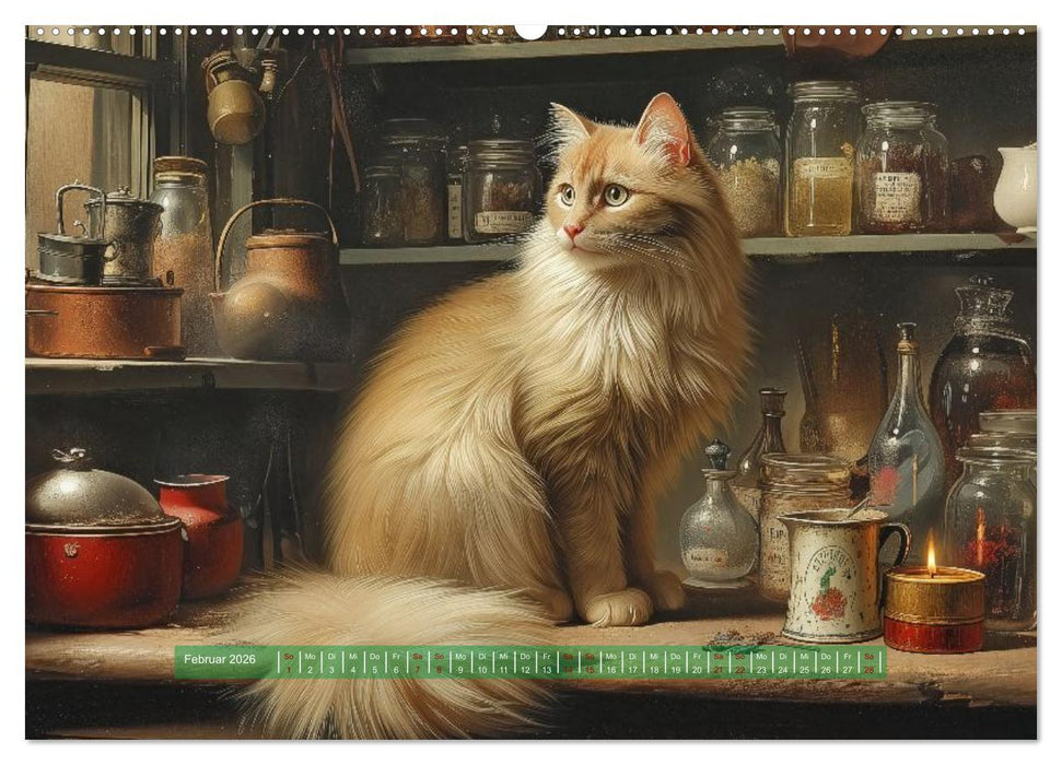 Nostalgische Samtpfoten (CALVENDO Wandkalender 2026)