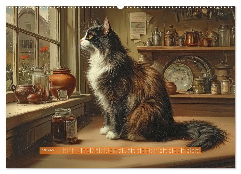 Nostalgische Samtpfoten (CALVENDO Wandkalender 2026)