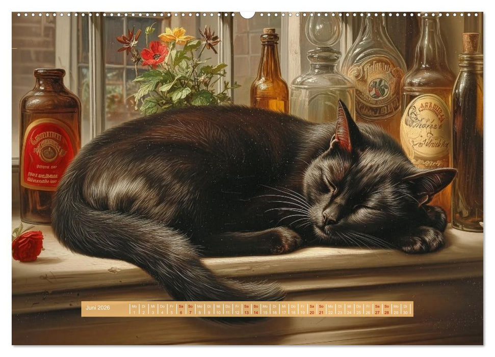 Nostalgische Samtpfoten (CALVENDO Wandkalender 2026)