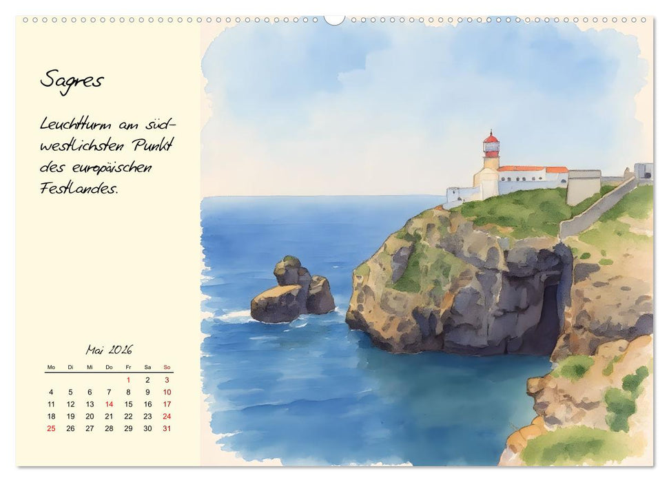Portugal - Traumland am Atlantik (CALVENDO Wandkalender 2026)
