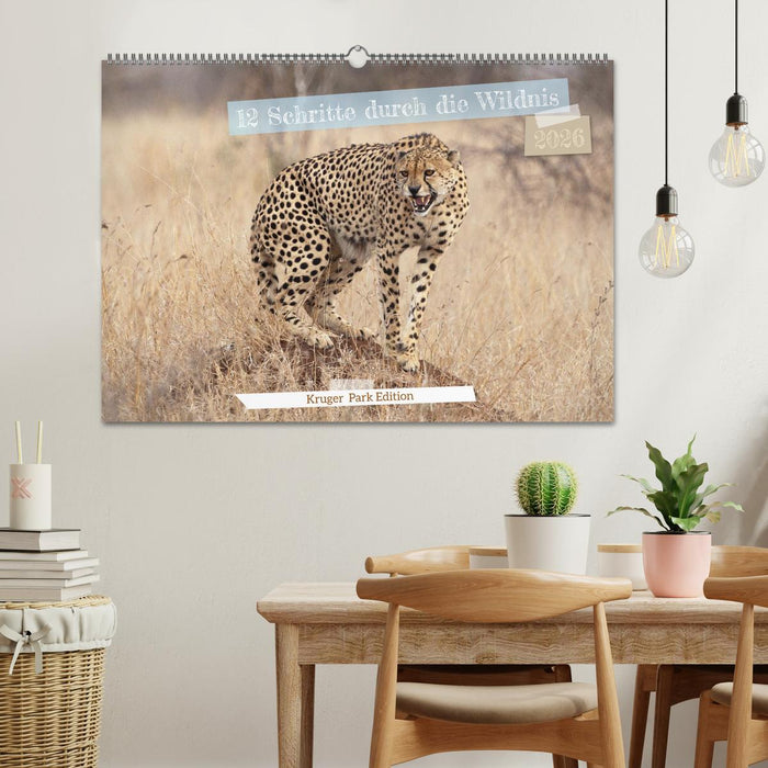12 Schritte durch die Wildnis, Kruger Park Edition (CALVENDO Wandkalender 2026)