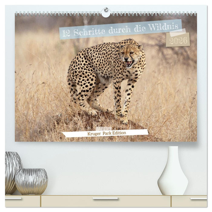 12 Schritte durch die Wildnis, Kruger Park Edition (CALVENDO Premium Wandkalender 2026)