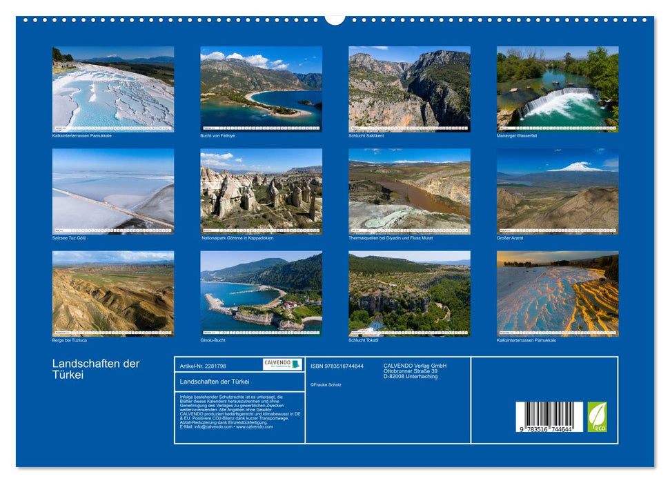 Landschaften der Türkei (CALVENDO Premium Wandkalender 2026)