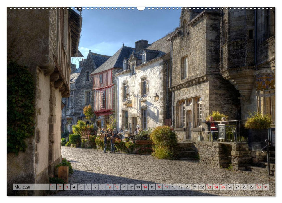 Rochefort-en-Terre, das Reiseziel in der Bretagne (CALVENDO Wandkalender 2026)