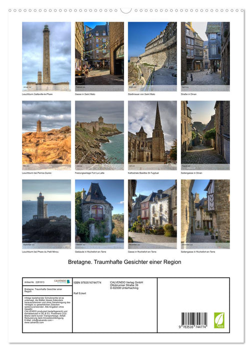 Bretagne. Traumhafte Gesichter einer Region (CALVENDO Premium Wandkalender 2026)