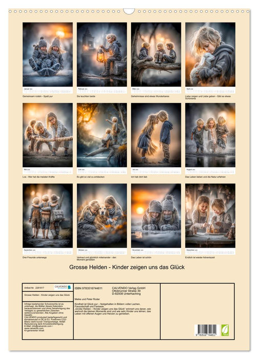 Grosse Helden - Kinder zeigen uns das Glück (CALVENDO Wandkalender 2026)