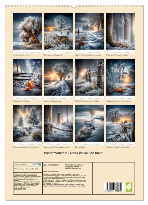 Wintermomente - Natur im weißen Kleid (CALVENDO Premium Wandkalender 2026)