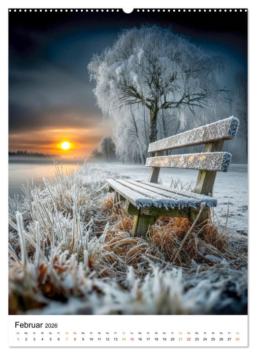 Wintermomente - Natur im weißen Kleid (CALVENDO Premium Wandkalender 2026)