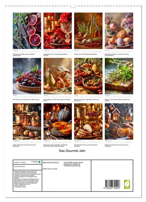 Das Gourmet Jahr (CALVENDO Premium Wandkalender 2026)