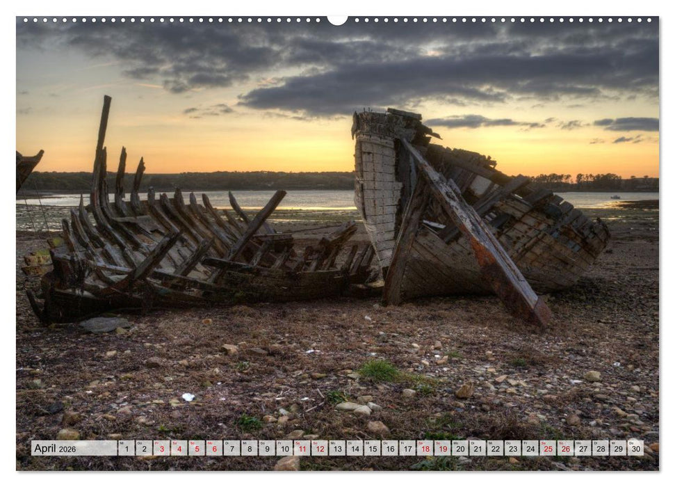 Cimetière de Bateaux de Rostellec (CALVENDO Wandkalender 2026)