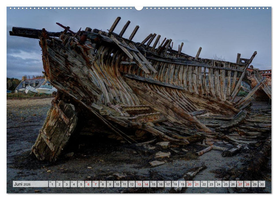 Cimetière de Bateaux de Rostellec (CALVENDO Premium Wandkalender 2026)