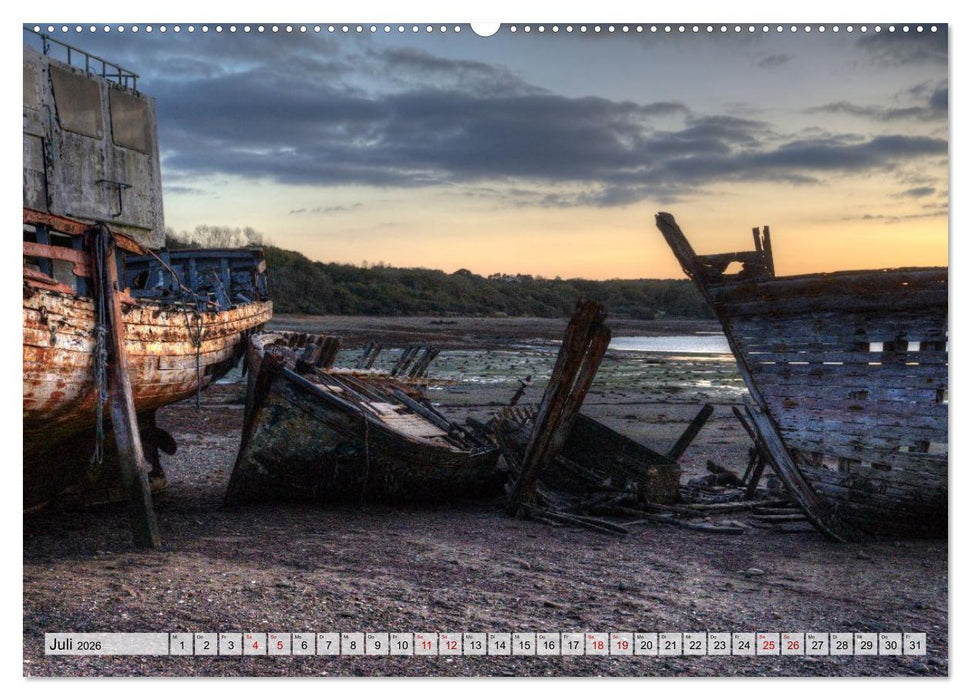 Cimetière de Bateaux de Rostellec (CALVENDO Premium Wandkalender 2026)